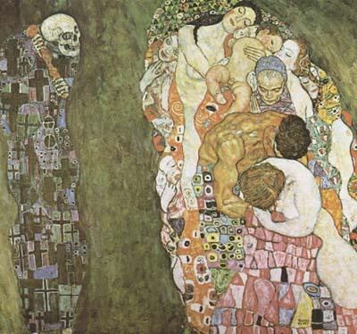 Gustav Klimt Death and Life (mk20) Norge oil painting art